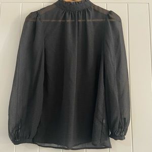 Who What Wear Elegant Black Blouse